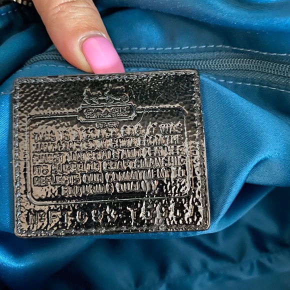 Large Black Coach Bag Purse Tote Excellent - Picture 13 of 15